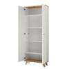 Aktenschrank Neston II Eiche teilmassiv - Matt Weiß / Eiche Sanremo Dekor