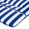 Coussin amovible Basic Line Rayé bleu / blanc - Chaise à dossier haut - 120 x 50 cm