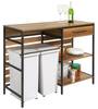 Kücheninsel FSB71-PF Schwarz - Braun - Holzwerkstoff - Metall - 120 x 90 x 45 cm