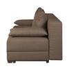 Boxspring-Schlafsofa Dingo Webstoff Luda: Braun