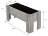 Hochbeet lasiert 59x77x35cm Grau - Massivholz - 34 x 39 x 79 cm