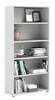 Bücherregal mit 4 Regalen Weiß Weiß - Holzwerkstoff - 41 x 186 x 90 cm