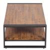 Couchtisch MANCHESTER 110 cm mit Ablage Akazie massiv / Stahl - Akazie / Anthrazit