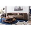Couchtisch MANCHESTER 90 cm mit Ablage Akazie massiv / Metall - Akazie / Anthrazit