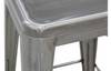 Tabouret de bar en acier brossé Métal - 42 x 66 x 42 cm
