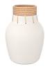 Vase Greco Blanc - Pierre - 17 x 23 x 17 cm