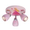 Plafondlamp Princess roze metaal 3 lichtbronnen