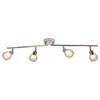 Plafondlamp Rose metaal/glas zilverkleurig 4 lichtbronnen