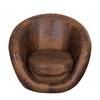 Fauteuil pivotant Marvin Aspect cuir vieilli - Marron