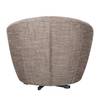Fauteuil pivotant Marvin Tissu structuré - Cappuccino