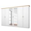 Drehtürenschrank Annett II Alpinweiß / Esche Coimbra - Breite: 271 cm - 6 Türen