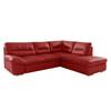 Ecksofa Doug Echtleder Rot - Echtleder - 268 x 87 x 216 cm