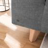 Ecksofa Nordic Chic II Webstoff Stoff TUS: 9 graphite - Longchair davorstehend rechts