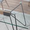 Esstisch Anadyr Glas / Metall - Klarglas / Schwarz & Esche