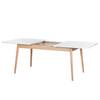 Tavolo da pranzo estraibile LINDHOLM con funzione estraibile - rovere parzialmente massello - Bianco - 160 x 90 cm