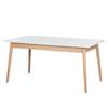 Tavolo da pranzo estraibile LINDHOLM con funzione estraibile - rovere parzialmente massello - Bianco - 160 x 90 cm