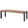 Tavolo da pranzo allungabile MANCHESTER Acacia massello / Metallo - 180 x 90 cm