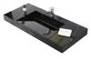 Vasque suspendue TAKOTNA Noir - Profondeur : 90 cm