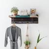 Wandgarderobe Goa Mango teilmassiv - Mango Dunkelbraun