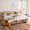 Lit en bois massif EosWOOD Chêne massif - Chêne - 140 x 200cm