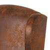 Ohrensessel Italo Antiklederlook - Braun