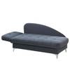 Recamiere Limon Webstoff - Jeansblau - Armlehne davorstehend links