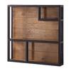 Wandregal GRASBY Altholz Pinie / Metall - Pinie Dunkel / Schwarz