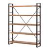 Regal MANCHESTER 4 Fächer Breite 150 cm Akazie massiv / Metall - Akazie / Anthrazit