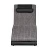Chaise longue de relaxation Carson Cuir synthétique noir / Tissu structuré gris clair