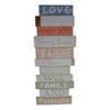 Schild Love & Joy -Weiß Weiß - Holzwerkstoff - 33 x 80 x 3 cm
