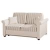 Divano letto Bernadett Tessuto beige - Superficie del letto: 130 x 210 cm - Larghezza: 168 cm