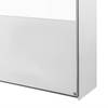 Zweefdeurkast Loriga Alpinewit/wit glas - Breedte: 261 cm