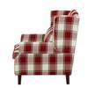 Ohrensessel Colmar XL Webstoff Rot / Beige