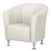 Fauteuil Minga Cuir véritable - Crème