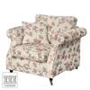 Sessel Rosehearty Webstoff - Creme / Rose