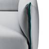 Canapé Grady II (3 places) Tissu - Gris clair / Turquoise