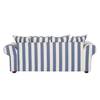 Sofa Colmar (3-Sitzer) Webstoff Blau gestreift - Blau