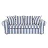 Sofa Colmar (3-Sitzer) Webstoff Blau gestreift - Blau
