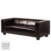 Sofa Nespolo (3-Sitzer) Kunstleder - Dunkelbraun