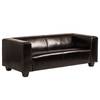 Sofa Nespolo (3-Sitzer) Kunstleder - Dunkelbraun
