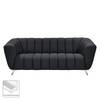 Sofa Salou (3-Sitzer) Webstoff Grau - Textil - 220 x 86 x 100 cm