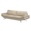 Sofa Sharon (3-Sitzer) Echtleder Beige - Ohne Kopfstütze