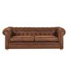 Sofa Upperclass (3-Sitzer) Antiklederlook - Braun