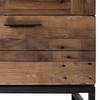 Vitrinenschrank GRASBY Altholz Pinie / Metall - Pinie Dunkel / Schwarz