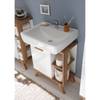 Wastafelonderkast Quickset 923 wit/Riviera eikenhouten look
