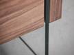 TV-Schrank aus Nussbaum mit Glasseiten Braun - Massivholz - Glas - Holzart/Dekor - 188 x 39 x 45 cm