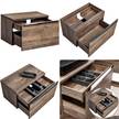 Komplett Bad-Set Vintage Eiche 225cm LED Braun - Holzwerkstoff - 225 x 200 x 46 cm