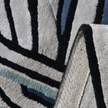 Tapis salon CLIP ART Bleu - Fourrure véritable - 160 x 10 x 230 cm
