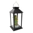 Lanterne végétale solaire PABLO Noir - Métal - 14 x 35 x 14 cm