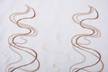 Stickerei Gardinen Set 4 Tlg. Raffhalter WELLE Stickerei Gardinen Set 4 Tlg. Raffhalter 112231 - Braun